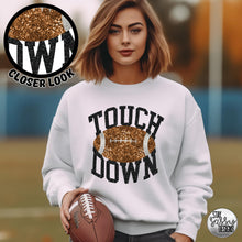 Load image into Gallery viewer, Faux Glitter Touchdown (Multiple Shirt Styles)
