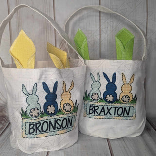 Easter bunny tote reusable kids Easter basket