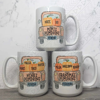 (Custom) Fall Truck Pumpkins Mug