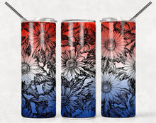 Load image into Gallery viewer, Red, White &amp; Blue Daisies Tumbler
