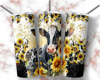 Sunflower Cow Tumbler