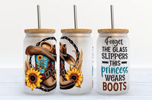 Load image into Gallery viewer, Forget The Glass Slippers This Princess Wears Boots Libbey Glass Tumbler
