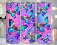 Load image into Gallery viewer, Glowing Butterflies Tumbler
