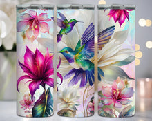 Load image into Gallery viewer, Floral Hummingbird Tumbler
