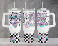 Load image into Gallery viewer, 40 oz. Pastel Spooky Vibes Tumbler w/Handle

