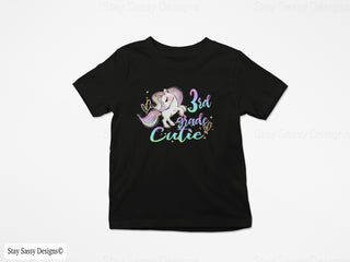 Unicorn Cutie Back To School Tee