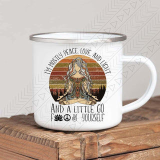 Peace Love Light Enamel Mug Mug