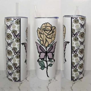 Butterfly Rose Tumbler