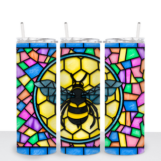 Stained Glass Bee Tumbler