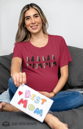 Personalized Leopard Mama Tee