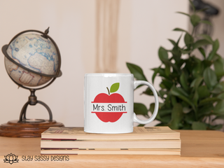 Personalized Teacher Apple Mug