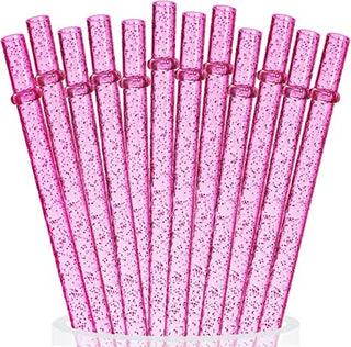 Pink Glitter Straw