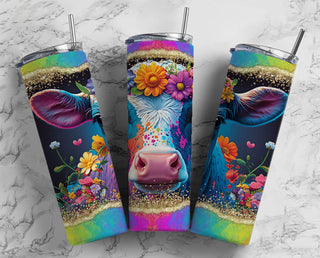 Neon Cow Tumbler