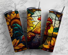 Load image into Gallery viewer, Stained Glass Chicken Tumbler
