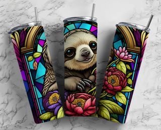 Stained Glass Sloth Tumbler
