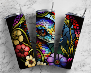 Stained Glass Snake Tumbler