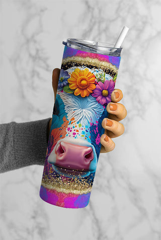 Neon Cow Tumbler