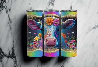 Neon Cow Tumbler