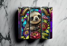 Load image into Gallery viewer, Stained Glass Sloth Tumbler
