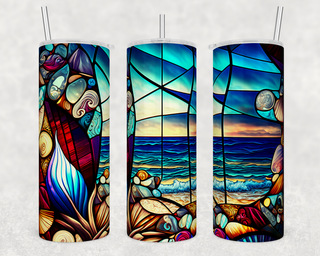 Stained Glass Beach Tumbler