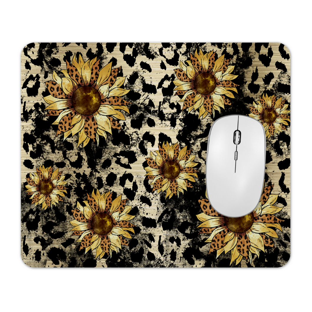 Sunflower Cheetah Mouse Pad (Standard Size)