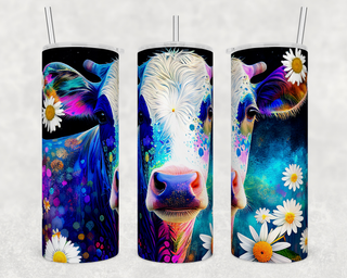 Alcohol Ink Cow Tumbler