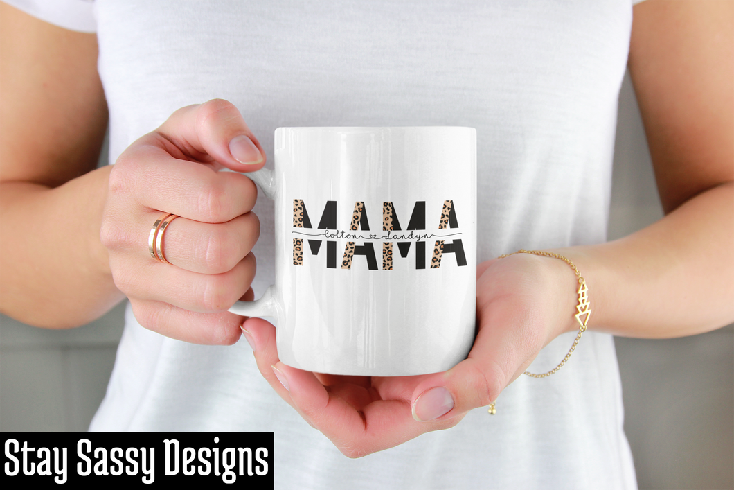 Personalized Leopard Mama Mug