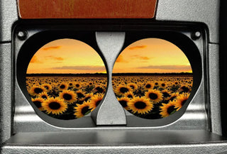 Sunflower Field Car Coasters