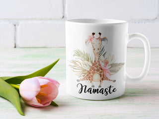 Namaste Giraffe Mug
