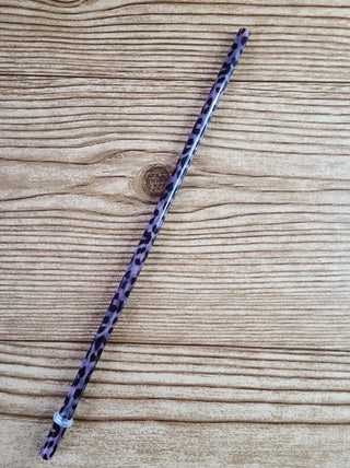 Purple Leopard Print Straws