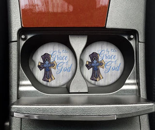 Grace Of God (Blue) Car Coasters