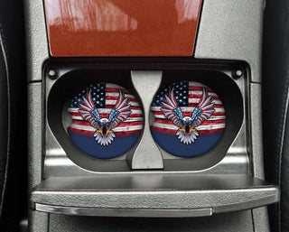 American Eagle Flag Car Coasters