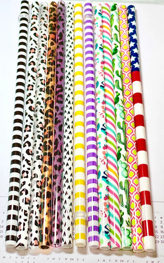 Printed Straws (Multiple Colors Available)