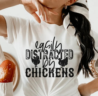 Easily Distracted By Chickens Tee