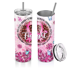 Pink Ribbon Fight Tumbler