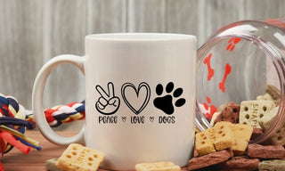 Peace Love Dogs Mug