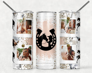 Personalized Horse Lover Photo Tumbler