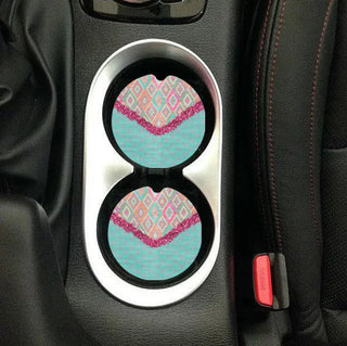 Boho Glitter Car Coasters