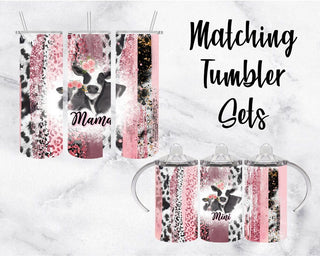 Moo Cow Mama & Mini Tumbler Set