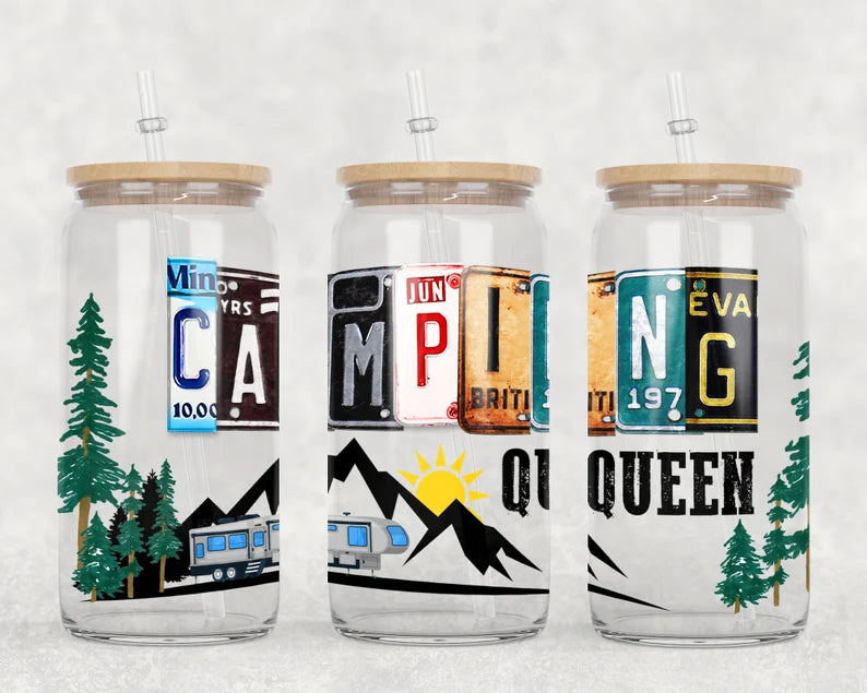 Camping Queen Libbey Glass Tumbler