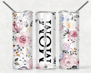 Personalized Floral Mom Tumbler