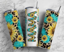Load image into Gallery viewer, Turquoise &amp; Sunflower Tumbler
