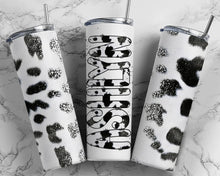 Load image into Gallery viewer, Personalized Cowhide Print Tumbler
