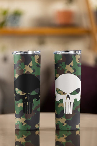 Punisher Camo Tumbler (Multiple Options Available)