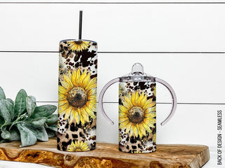 Sunflower Leopard Mama & Mini Tumbler Set