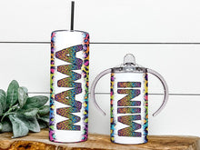 Load image into Gallery viewer, Lisa Frank Inspired Leopard Mama &amp; Mini Tumbler Set
