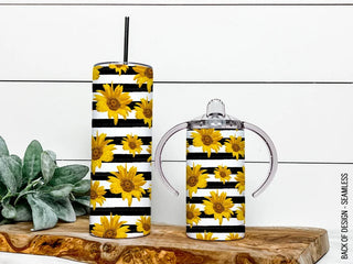 Sunflower & Stripes Mama & Mini Tumbler Set