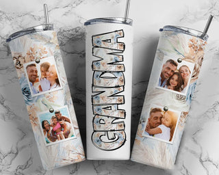 Personalized Country Floral Photo Tumbler