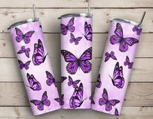 Load image into Gallery viewer, Purple Butterflies Tumbler
