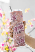 Load image into Gallery viewer, Pink Rose Glitter Tumbler
